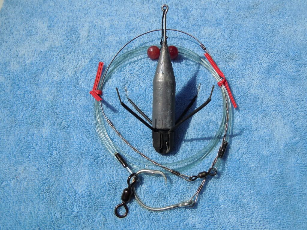 Castable 3' Shark Fishing Leader Rig ~ 12/0 Mustad Circle Hook 200LB Cable