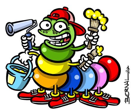 Cien pies para colorear - Imagui