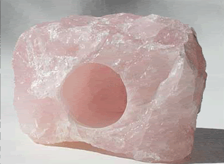 Rose Quartz tealight candle holder photo: Rose Quartz Candle Holder RoseQuartzCandle.gif