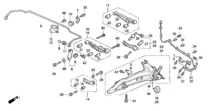 92 Honda accord front suspension diagram #6