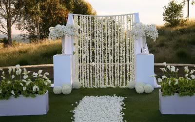 Wedding flower garland for arch