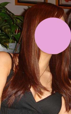 red hair with blonde highlights. red hair with londe