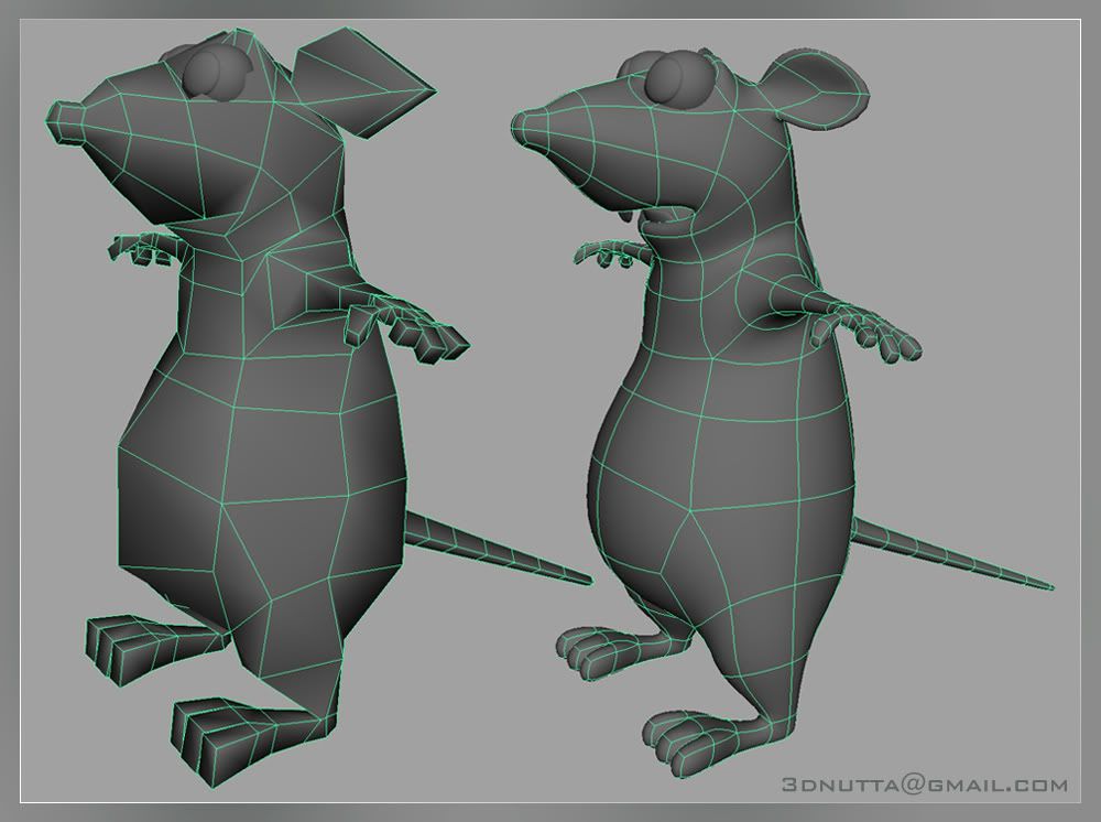 maya mouse 3d model