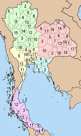 泰国76个府治