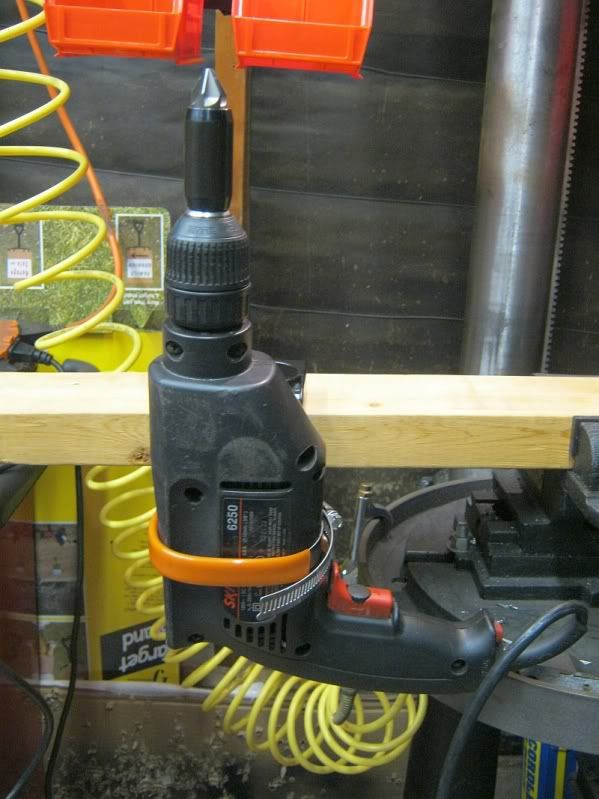 Drill press caddy for easy brass prep.