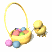 chick with easter basket ty wht