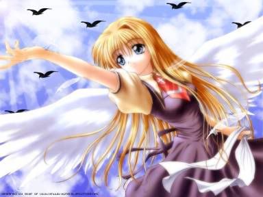 girl with wings with birds Pictures, Images and Photos