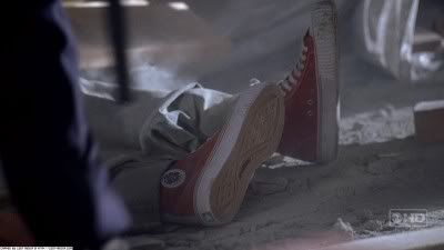 What a stupid way to die; wearing red shoes.