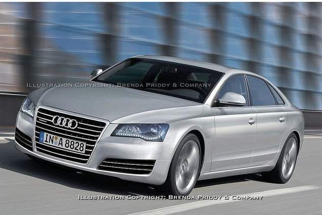 It is also expected that the 2010 Audi A8 will grow by 34 inches in length