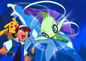 AshPikachuSuicuneandCelebi2.jpg The main characters from the 4th Pokemon movie. Pikachu, Ash, and the two legendary Pokemon Suicune and Celebi. image by SesshomarusRin
