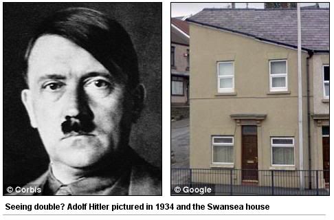 house that looks like hitler in swansea. The Hitler house: Semi in