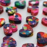 DIY Marbled Heart Crayons