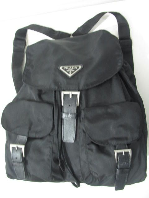 black nylon prada backpack
