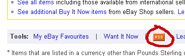 ebay rss button