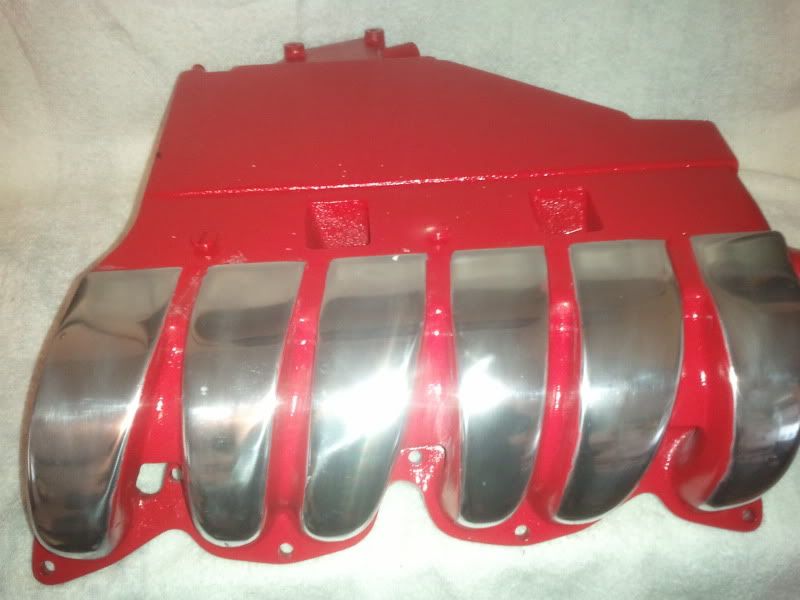Fspolished vr6 intake manifold w red accent VW Vortex Volkswagen Forum