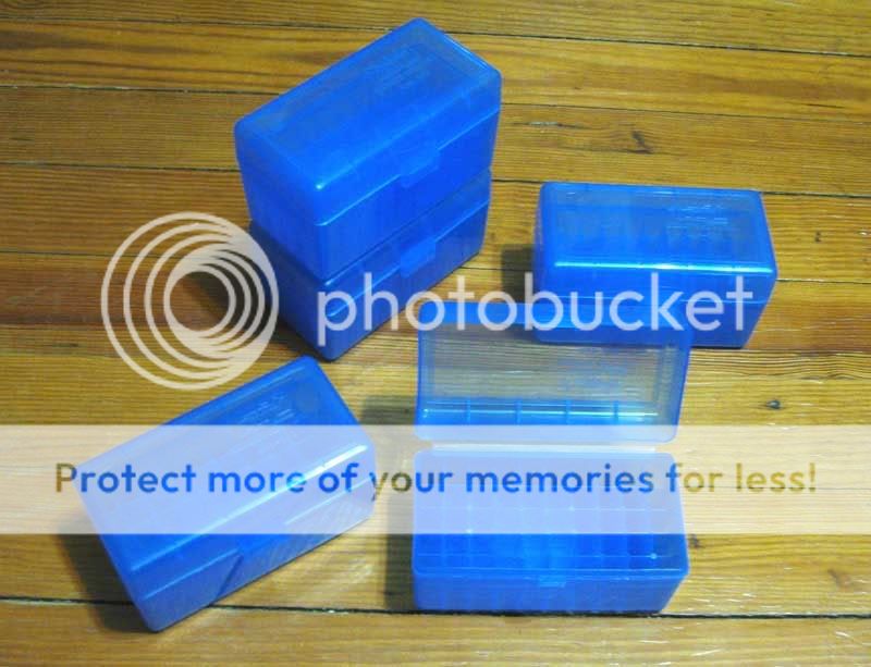 Blue Plastic 50 round 308 243 Ammo Boxes .308 .243 box ammunition