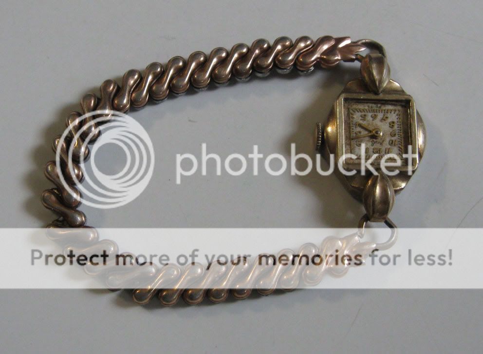 Vintage Milos Womens Wristwatch Swiss La Petite Band 10K RGP Gold
