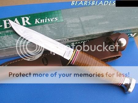Ka bar KA1232 Stacked Leather Handle Hunting Knife NIB  