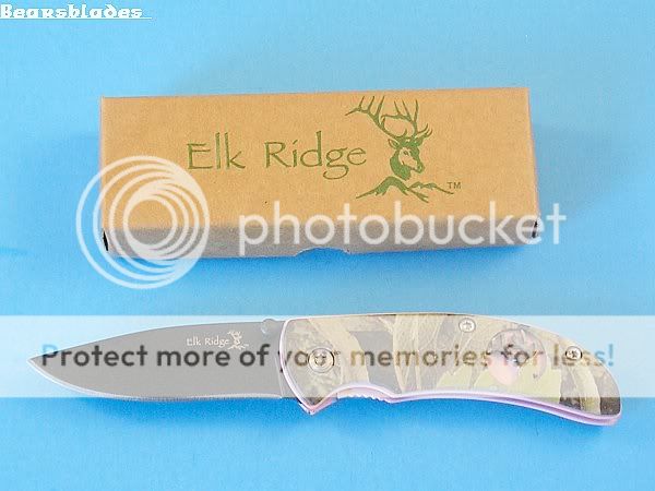 Elk Ridge ER120 Pink Camo Linerlock Pocket Knife  