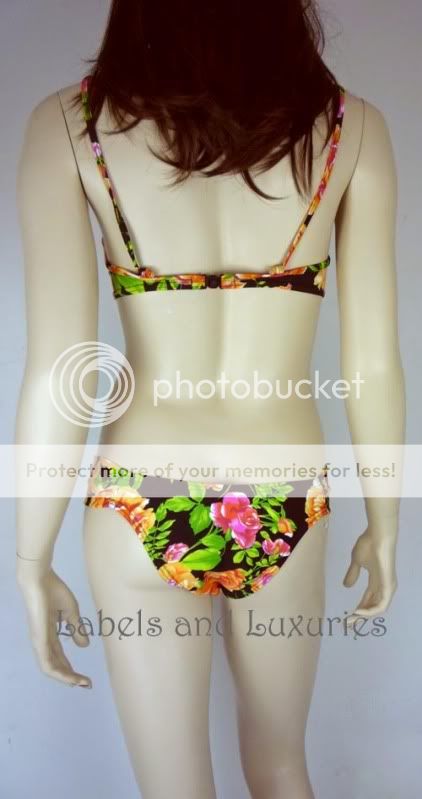 MILAN Brazillian Bikini Swimsuit Padded Bra L/10/12 NWT  