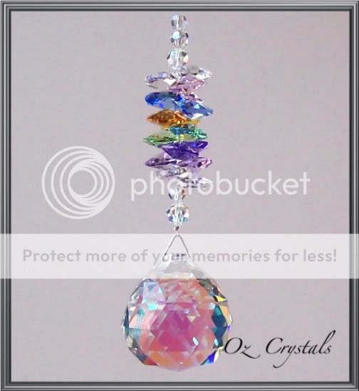 Crystal Ball Suncatcher Light Catcher Made W Swarovski  