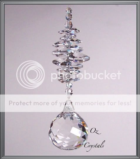 Crystal Ball Hanging Ornament Suncatcher with Swarovski  